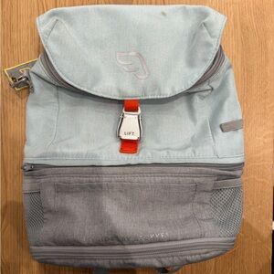 Jetkids by Stokke Gray and Light Blue collapsible Backpack for kids